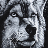 3D Wolf Printed On Shoulder T shirt