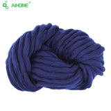 20 Colors Soft Wool Roving Bulky Thick Big Yarn Spinning Hand Knitting Thread