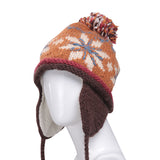 Mosaic Parquet Beanie Knitted Hat Women's Winter Warm Cap