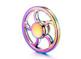 Round Fidget Spinner Rainbow Creative Metal Hand Spinner