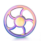 Round Fidget Spinner Rainbow Creative Metal Hand Spinner