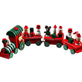 4 Pieces Mini Christmas Wood Train