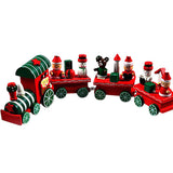 4 Pieces Mini Christmas Wood Train