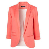 Slim Fit Blazer Jackets Candy Color Coats