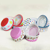 100Pcs Colorful Rainbow Paper Cupcake Liner