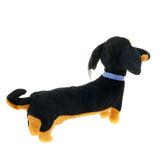 Cartoon Dachshund Plush Black Sausage Buddy dog Toy