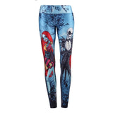 Pumpkin head Skeleton cat bat Skull leggings