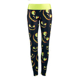 Pumpkin head Skeleton cat bat Skull leggings