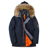 Padded Parka Men Polyester Coat Winter Jacket