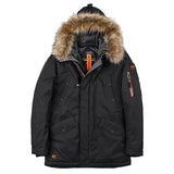 Padded Parka Men Polyester Coat Winter Jacket