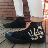 All Black Converse All Star Batman Joker Classic Design Custom Hand Painted