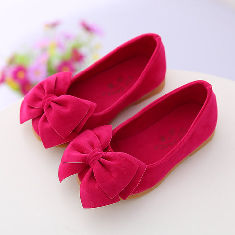 Princess bow solid Peas shoes