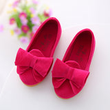 Princess bow solid Peas shoes