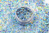 Mixed Laser Holographic  Colors Hexagon Shape Glitter Sequins