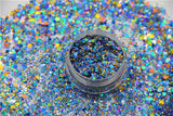 Mixed Laser Holographic  Colors Hexagon Shape Glitter Sequins