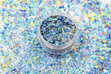 Mixed Laser Holographic  Colors Hexagon Shape Glitter Sequins