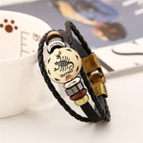 Astrology Sign Leather Bracelet for Men and Women