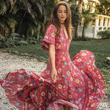 Long Maxi Dresses Floral Print  Boho Hippie Robe Vestidos