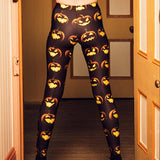 Halloween Pumpkin Printed Leggings