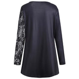 Plus Size 5 XL Lace Crochet Floral Skull Print T-shirt