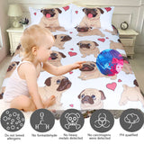 Pug Bedding Set Queen Size