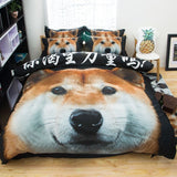 Bull Dog, Pug, German Shepherd Bedding Set.