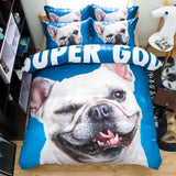 Bull Dog, Pug, German Shepherd Bedding Set.