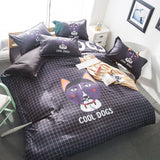 Bull Dog, Pug, German Shepherd Bedding Set.