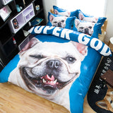 Bull Dog, Pug, German Shepherd Bedding Set.