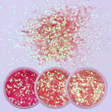 1 Box 10ml Pink Dazzling Nail Glitter Powder Sequins