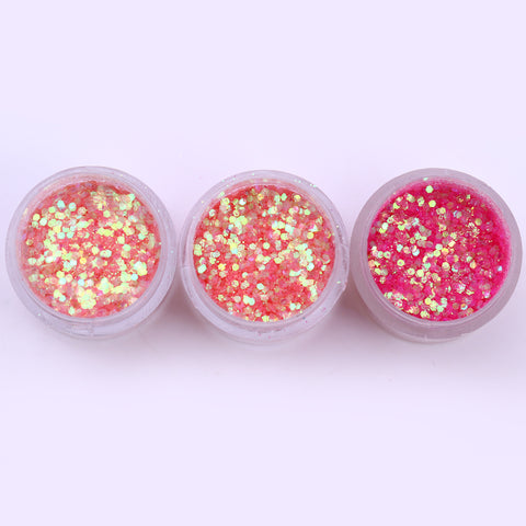 1 Box 10ml Pink Dazzling Nail Glitter Powder Sequins