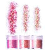 1 Box 10ml Pink Dazzling Nail Glitter Powder Sequins