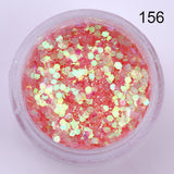 1 Box 10ml Pink Dazzling Nail Glitter Powder Sequins