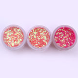 1 Box 10ml Pink Dazzling Nail Glitter Powder Sequins