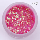 1 Box 10ml Pink Dazzling Nail Glitter Powder Sequins