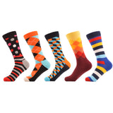 Geometric Shaped Socks for Men 5 pairs a lot