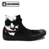 All Black Converse All Star Batman Joker Classic Design Custom Hand Painted