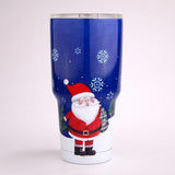 30 oz Christmas Themed Stainless Steel Mugs.