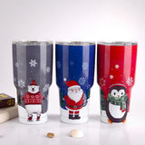 30 oz Christmas Themed Stainless Steel Mugs.