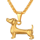 Dachshund Stainless Steel Pendant & Chain