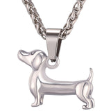 Dachshund Stainless Steel Pendant & Chain