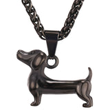 Dachshund Stainless Steel Pendant & Chain