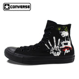 All Black Converse All Star Batman Joker Classic Design Custom Hand Painted