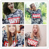 Marvel Printed Female Hoodie Sweatshirt