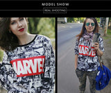 Marvel Printed Female Hoodie Sweatshirt