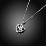 Heart Pendant Necklace Silver Plated Jewelry