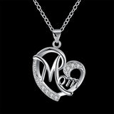 Heart Pendant Necklace Silver Plated Jewelry