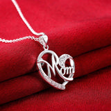 Heart Pendant Necklace Silver Plated Jewelry