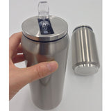 Thermos coffee cup stainless steel tumbler with lid and straw Can