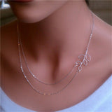 1pc Charming Gold Tone Bar Circle Lariat Multi layer Chain Necklaces